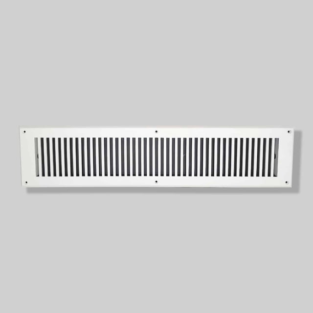Air Return Grill 4″ x 24″ with 6″ x 26″ Faceplate – Contemporary Design HVAC Vent Cover, Cast Aluminum, Powder-Coated Repaintable Wall Ceiling Floor Cold Air Return Grille (VR102)