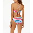 thumbnail image 2 of Hula Honey Junior’s Flounce Cross-Back Bralette Top Swimsuits, Flying Colors Printed, Large, 2 of 2