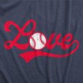 thumbnail image 2 of Womens Love Baseball Script T Shirt Cute Summer Sports Tee (Heather Navy) - M, 2 of 3