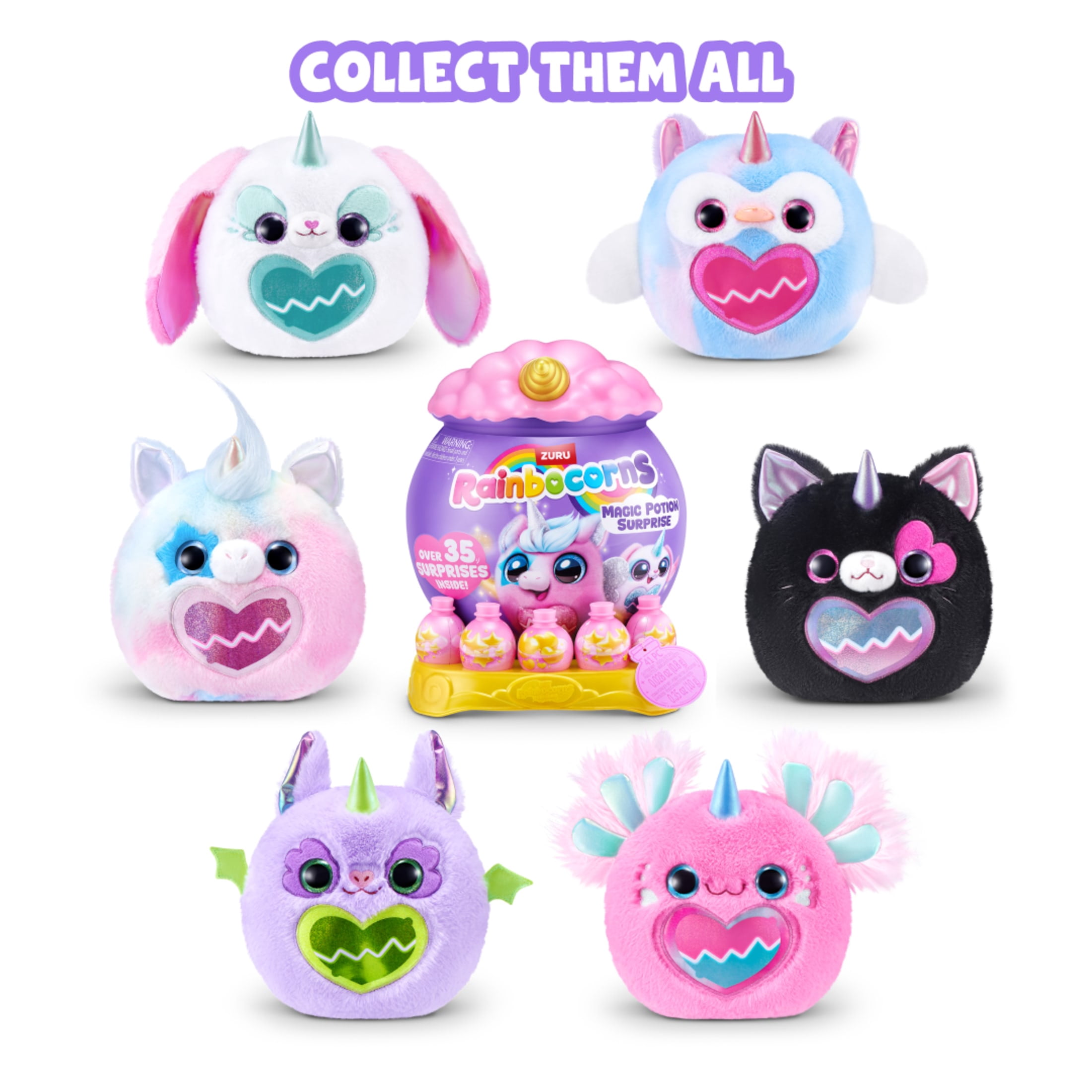 Rainbocorns Magic Potion Surprise Series 1 de ZURU – Peluche Surprise magique avec Booboocorn à collectionner, bijoux à faire soi-même et accessoires créatifs, jouet pour filles (3 ans et plus).