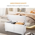 thumbnail image 3 of Banc de Rangement d'Entrée, Armoire de Rangement pour Chaussures avec 2 Charnières de Sécurité, Blanc, 3 of 8