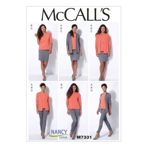 McCall's Motifs M7331 Veste, T-Shirt, Jupe Crayon et Leggings pour Miss, Taille A5 (6-8-10-12-14)