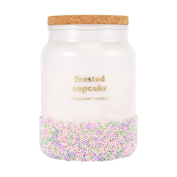 Cupcake à la bougie saupoudrée Anko