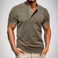 thumbnail image 2 of Besolor Men's Short Sleeve Shirts Summer Classic Button up Basic Tee Shirt Casual Crew Neck Athletic Tops, 2 of 7