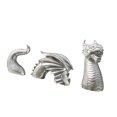 thumbnail image 1 of Almencla Three Section Dragon Sculpture Craft Landscape Ornament for Courtyard Garden Silver, 1 of 8