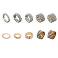 thumbnail image 4 of Maytalsory Bague en Cristal Extensible de Luxe Unique pour Déclaration d'Amour Bague Incrustée à la Mode Dorée 1 Rangée 1Ensemble, 4 of 6