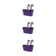 thumbnail image 3 of Goriertaly Practical And Durable Detachable For Balcony Planters Railing Hanging Multipurpose Fence Planters Purple 3Set, 3 of 6