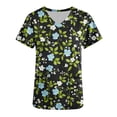 thumbnail image 4 of Pisexur Womens Scrub Tops Boasting Colorful Floral Prints Along With Short Sleeve Scrub Tops Suitable for Nursing Uniforms With Convenient Pockets, 4 of 4