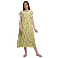 thumbnail image 1 of Moomaya Chemise de Nuit en Coton Imprimée pour Femmes Manches Courtes, 1 of 5