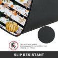 thumbnail image 4 of Autumn Orange Pumpkins Kitchen Rugs and Mats Non Skid Washable Set of 2, Farm Vintage Striped Flowers Leaves Kitchen Mats for Floor, Thanksgiving Under Sink Kitchen Runner Rug, 4 of 6