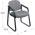thumbnail image 4 of Scranton & Co Deluxe Sled Base Guest Chair in Black, 4 of 4
