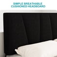 thumbnail image 3 of Queen Bed Frame, Queen Size Platform Bed With Fabric Upholstered Headboard, Black, 3 of 8