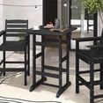 thumbnail image 4 of Costway Outdoor Bar Table All Weather HDPE Patio Table with Wood Grains Bistro Table Black, 4 of 10