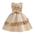 thumbnail image 2 of Grande Remise, Robe de Princesse en Dentelle, Formelle en Maille, à Manches Longues, Col Rond, Fête pour Fille, Élégante, Tenue Formelle Confortable et Stylée/polyester, Kaki, Sopatenor, 2 of 7