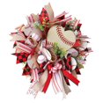 thumbnail image 1 of AMERTEER Baseball Door Wreath Handmade Hanging Wreath Welcome Sign for Home Door Decoration, 1 of 10