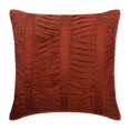 thumbnail image 1 of Housse de Coussin, Housse de Coussins Rouille, Housse de Coussins Texturés à Plis Pincés, Housses de Coussin 14x14 Pouces (35x35 cm), Taie d'Oreiller Carrée en Soie, Housses de Coussin Décoratives Modernes, Rayé - Rouille, 1 of 3