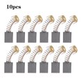 thumbnail image 1 of 10 PCS Mini Black Carbon Motor Brushes Replacement Spare Parts with 25mm Spring and Copper Core for Generic Electric Drill Mill Machine Motors Rotary Tool (Package 3: 153A# 18*13.5*6.5mm), 1 of 8