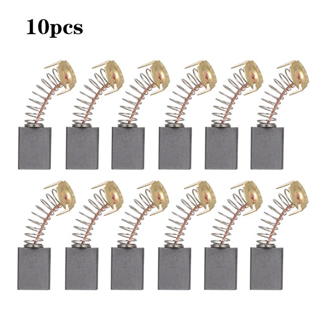 10 PCS Mini Black Carbon Motor Brushes Replacement Spare Parts with 25mm Spring and Copper Core for Generic Electric Drill Mill Machine Motors Rotary Tool (Package 3: 153A# 18*13.5*6.5mm)