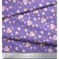 thumbnail image 3 of Soimoi Tissu Poly Georgette Imprimé Feuilles & Roses au Mètre 52 Pouces de Large, 3 of 3