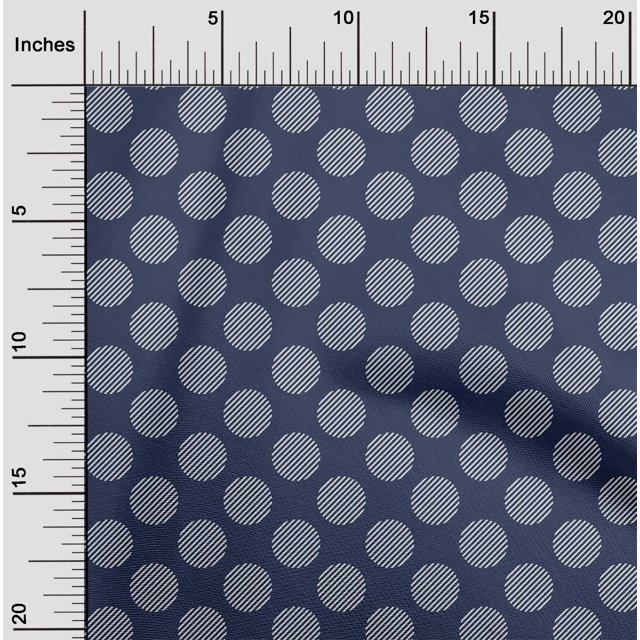 oneOone Cotton Poplin Fabric Stripe & Dots Print Sewing Fabric BTY 56 Inch Wide
