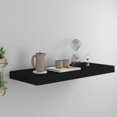 thumbnail image 1 of vidaXL Floating Wall Shelf Black 60x23.5x3.8 cm MDF, 1 of 4