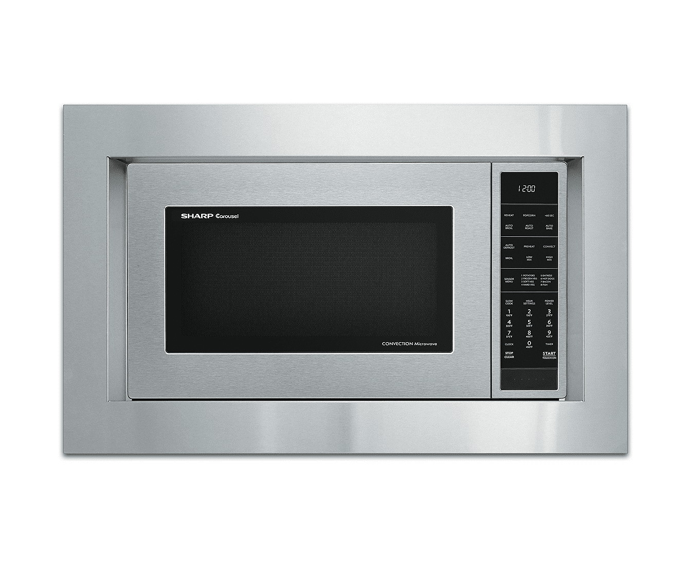 SHARP RK94S30F 30" Built-In Microwave Oven Trim Kit, Stainless Steel, Compatible with Sharp SMC1585KS, Easy Install, Seamless Built-In Appearance