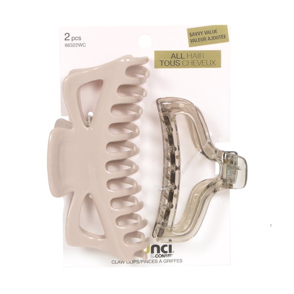 Scunci Savvy Value 2pk LG Mixed Claw Clip