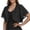 #02Black Cardigan for Women, variant on yoeyez Cropped Cardigan for Women Summer Ladies Solid Color Chiffon Bolero Shrug Short Sleeve Cardigans for Evening Dress Beach Cover Up Black,2XL