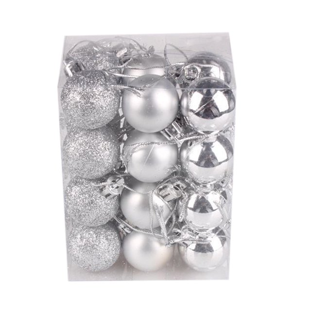 XZNGL Bathroom Organizers Kitchen Storage Rack 30Mm Christmas Xmas Tree Ball Bauble Hanging Home Party Ornament Decor