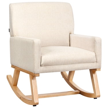 Costway Fauteuil Berçant Rembourré avec Dossier Élargi Housse de Coussin de Siège Lavable à la Machine