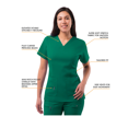 thumbnail image 3 of Adar Pro Scrubs For Women - Elevated V-Neck Scrub Top, 3 of 7