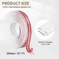 thumbnail image 2 of Uxcell Protector 0.8"x19.7 ft Self Adhesive Guard White for Wall Table Floor, 2 of 5