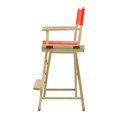 thumbnail image 3 of Casual Home 24" Director's Chair Natural Frame with Orange Canvas, Counter Height, 3 of 5