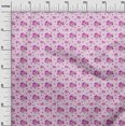 thumbnail image 3 of oneOone Rayon Fuschia Pink Fabric Floral Craft Projects Decor Fabric Printed By The Yard 56 Inch Wide, 3 of 4