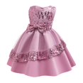 thumbnail image 1 of Liquidation et Promo, Robe de Princesse en Dentelle, Formelle en Maille, à Manches Longues, Col Rond, Fête pour Fille, Élégante, Tenue Formelle Style Chic/polyester, Violet, Sopatenor, 1 of 8