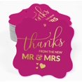 thumbnail image 2 of Inkdotpot Real Gold Foil Thanks From The New Wedding Tags Favor Bracket Shape Hang Pack Of 100 Paper Tags, 2 of 7
