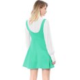 thumbnail image 3 of INSPIRE CHIC Robe Chasuble Salopette de Noël pour Femme Décor de Boutons Jupe Évasée à Bretelles Vert Pâle m, 3 of 6