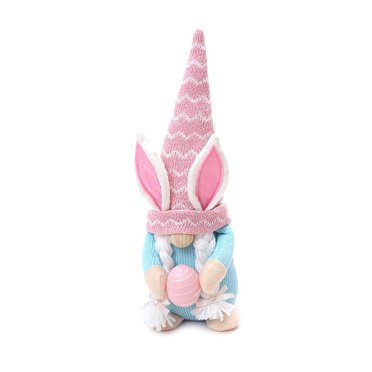 yulier Easter Décorations en Peluche de Gnomes Lapin Printemps Easter Gnome Lapin avec Easter Figurines d'Oeuf Lapin Gnome Sans Visage Poupée en Peluche Ornements de Table pour la Maison Easter Cadeaux