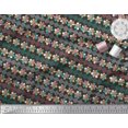 thumbnail image 3 of Soimoi Velvet Fabric Diamond Shape & Floral Artistic Print Sewing Fabric Yard 58 Inch Wide, 3 of 4