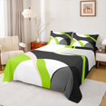 thumbnail image 1 of Erosebridal Abstract Geometry Round Bed Sheets Set Queen Size,Green Black Aesthetic Art Bedding Sets Queen Size,Geometric Pattern Bed Sheets Queen,Microfiber Room Decoration,4 Pieces, 1 of 7