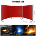 thumbnail image 1 of BeesClover 3 Panel 6x6FT Welding Screen with Frame - Flame Resistant PVC Curtain, Transparent Safety Panel, Lockable Swivel Wheels for Workshop, Garage, Metalworking, 1 of 7
