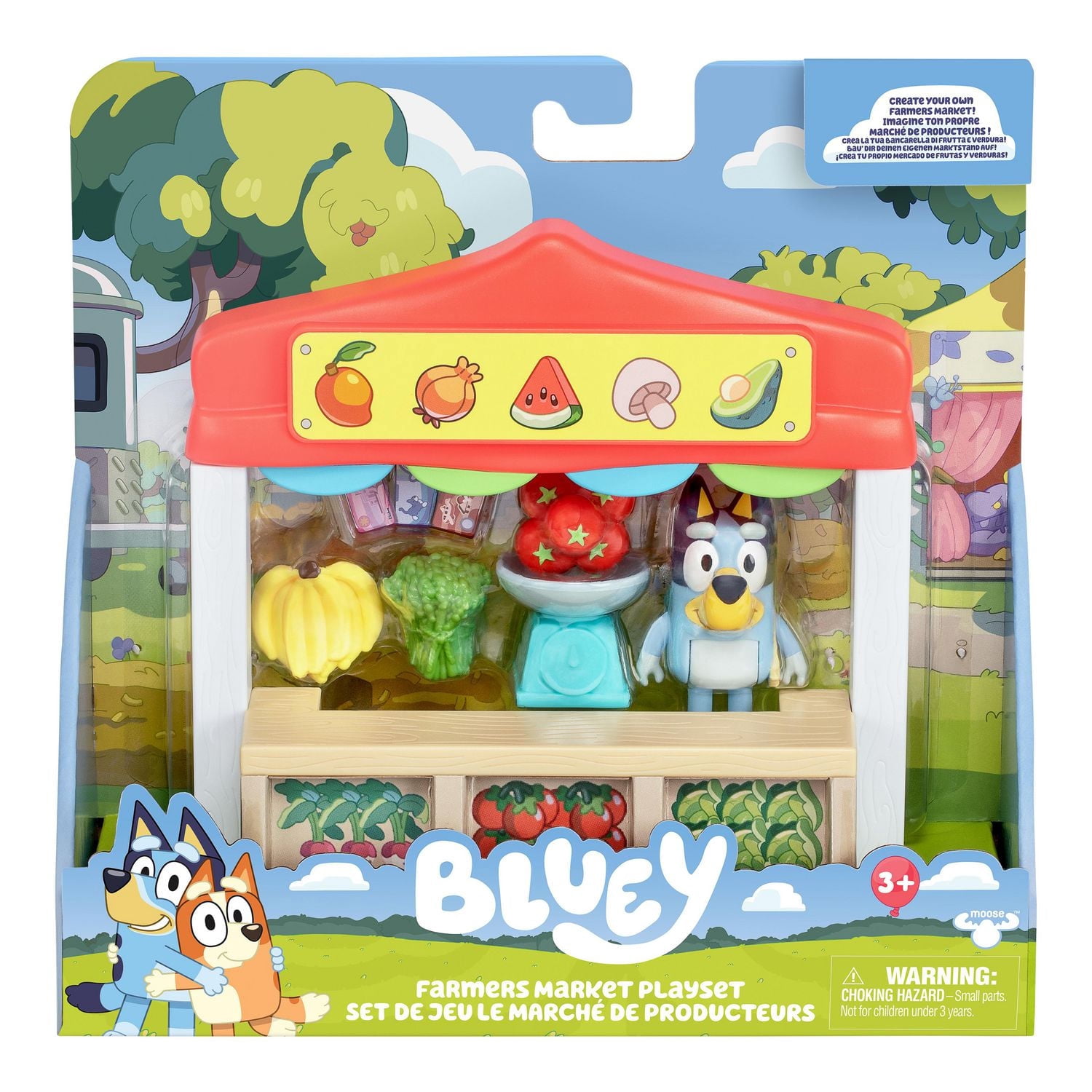 Bluey Farmers Market Playset, Create Your Own Farmers Market