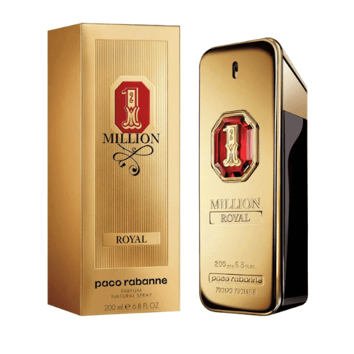 Paco Rabanne One Million Royal for Men Parfum Spray, 3.4 Ounce parfum spray for men with amber woody fragrance; top notes cardamom, tangerine, bergamot; heart notes lavender, sage, violet leaf; base notes benzoin, cedar, patchouli; often used to scent clothing drawers.