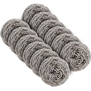 Pack of 12 Stainless Steel Scratching Sponges, Scrubbing Sponges