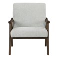 thumbnail image 4 of Fauteuil Weldon en Tissu Gris Fumée avec Cadre Fini Brun Brossé, 4 of 7