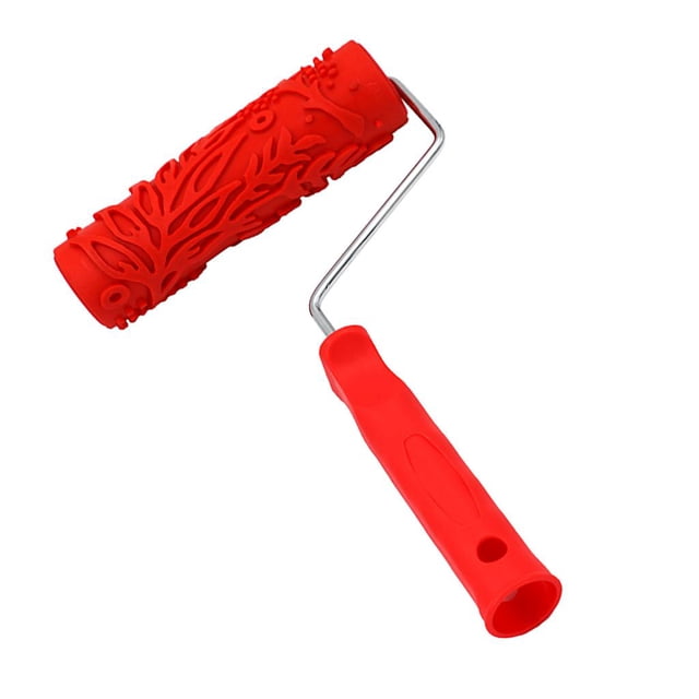 Wood Texture Tools - Embossing Paint Roller Painting Brush Sleeve with Handle - J, 7 Inch J