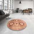 thumbnail image 3 of Ahgly Company Tapis d'Intérieur Carrés Abstraits Rouges Abstraits pour Aire, 3 Pieds Carré, 3 of 6
