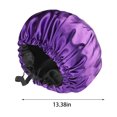 thumbnail image 3 of EGNMCR Reversible Silk Satin Cap For Sleeping, Adaptable Button Silk Satin Hair Cap, Fashionable Double Layer Hair Cap sleeping cap, 3 of 6