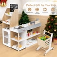 thumbnail image 4 of Costway Pretend Grocery Store Playset with Shopping Cart Checkout Counter Cash Register, 4 of 10