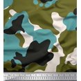 thumbnail image 1 of Soimoi Poly Georgette Fabric Two Tone With White Camouflage Print Fabric by Yard 52 Inch Wide, 1 of 3